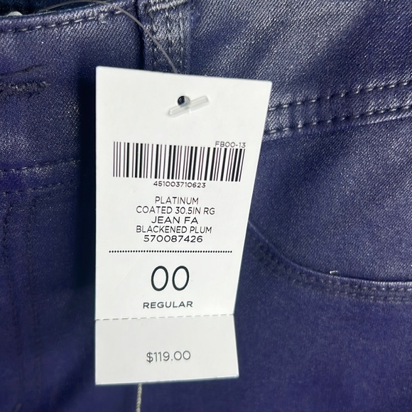 Chico’s Platinum Plum Coated Denim Pants - Picture 12 of 12